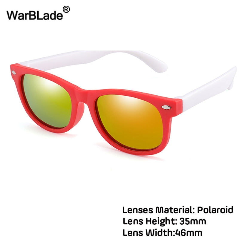 WarBlade New Kids Polarized Sunglasses TR90 Boys Girls Sun Glasses Silicone Safety Glasses Gift For Children Baby UV400 Eyewear