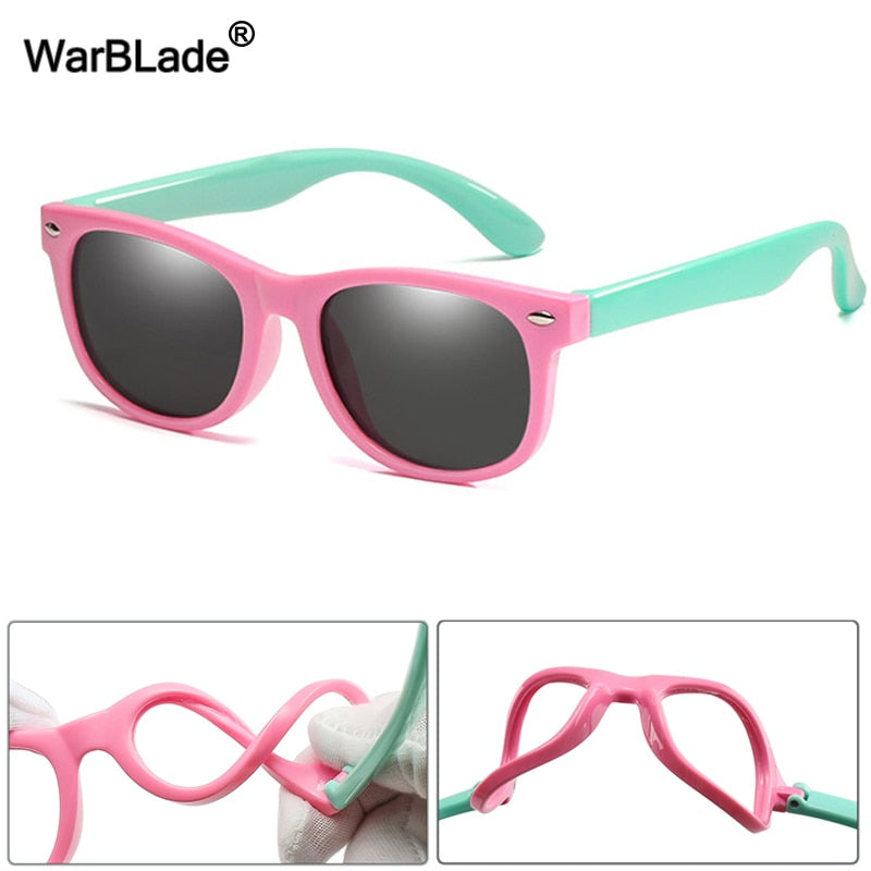 WarBlade New Kids Polarized Sunglasses TR90 Boys Girls Sun Glasses Silicone Safety Glasses Gift For Children Baby UV400 Eyewear