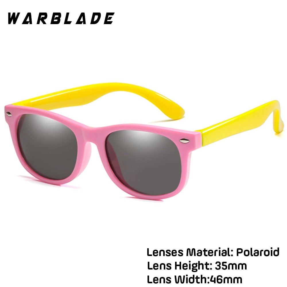 WarBlade New Kids Polarized Sunglasses TR90 Boys Girls Sun Glasses Silicone Safety Glasses Gift For Children Baby UV400 Eyewear