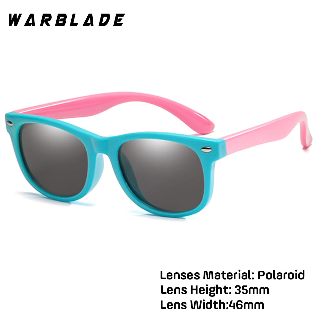WarBlade New Kids Polarized Sunglasses TR90 Boys Girls Sun Glasses Silicone Safety Glasses Gift For Children Baby UV400 Eyewear