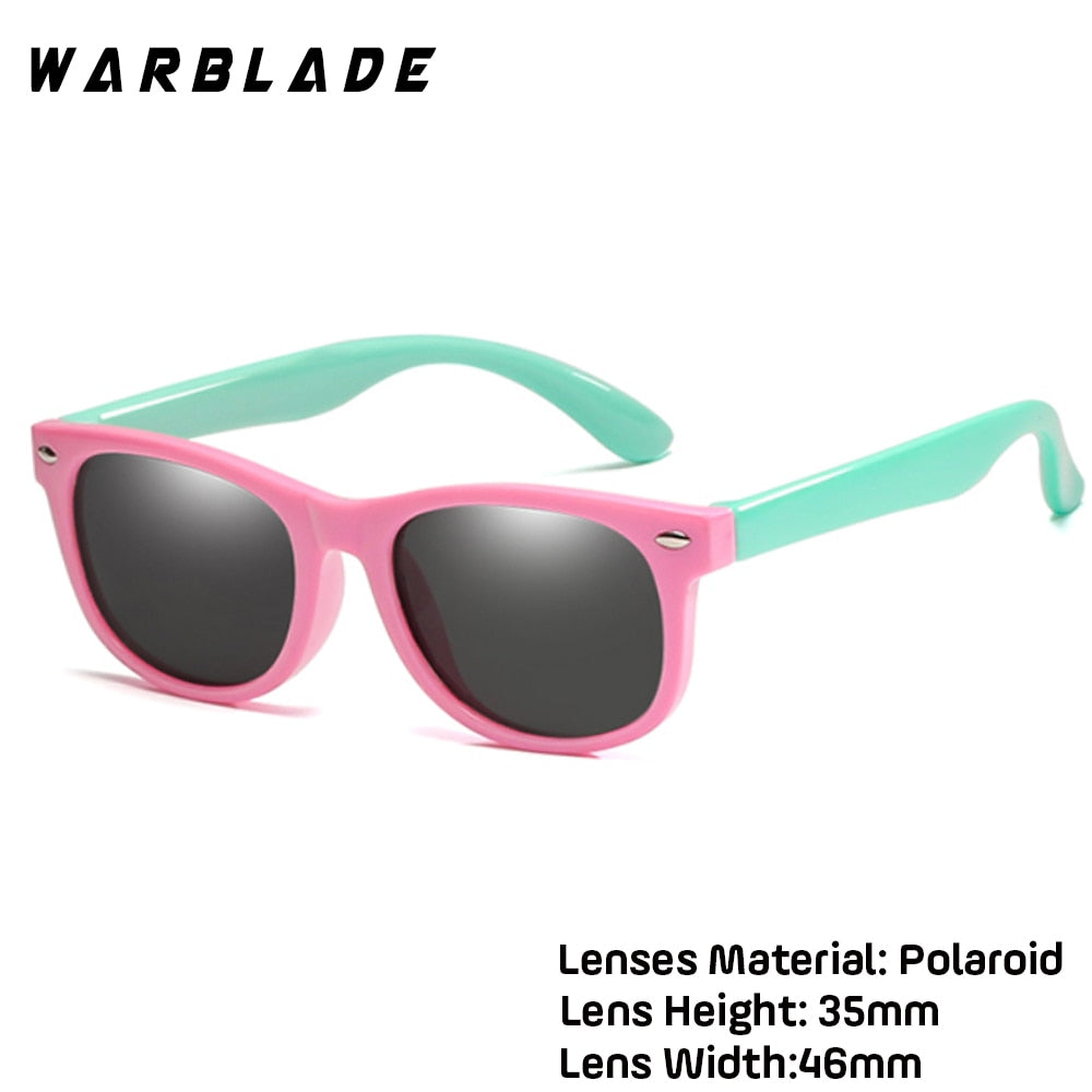 WarBlade New Kids Polarized Sunglasses TR90 Boys Girls Sun Glasses Silicone Safety Glasses Gift For Children Baby UV400 Eyewear