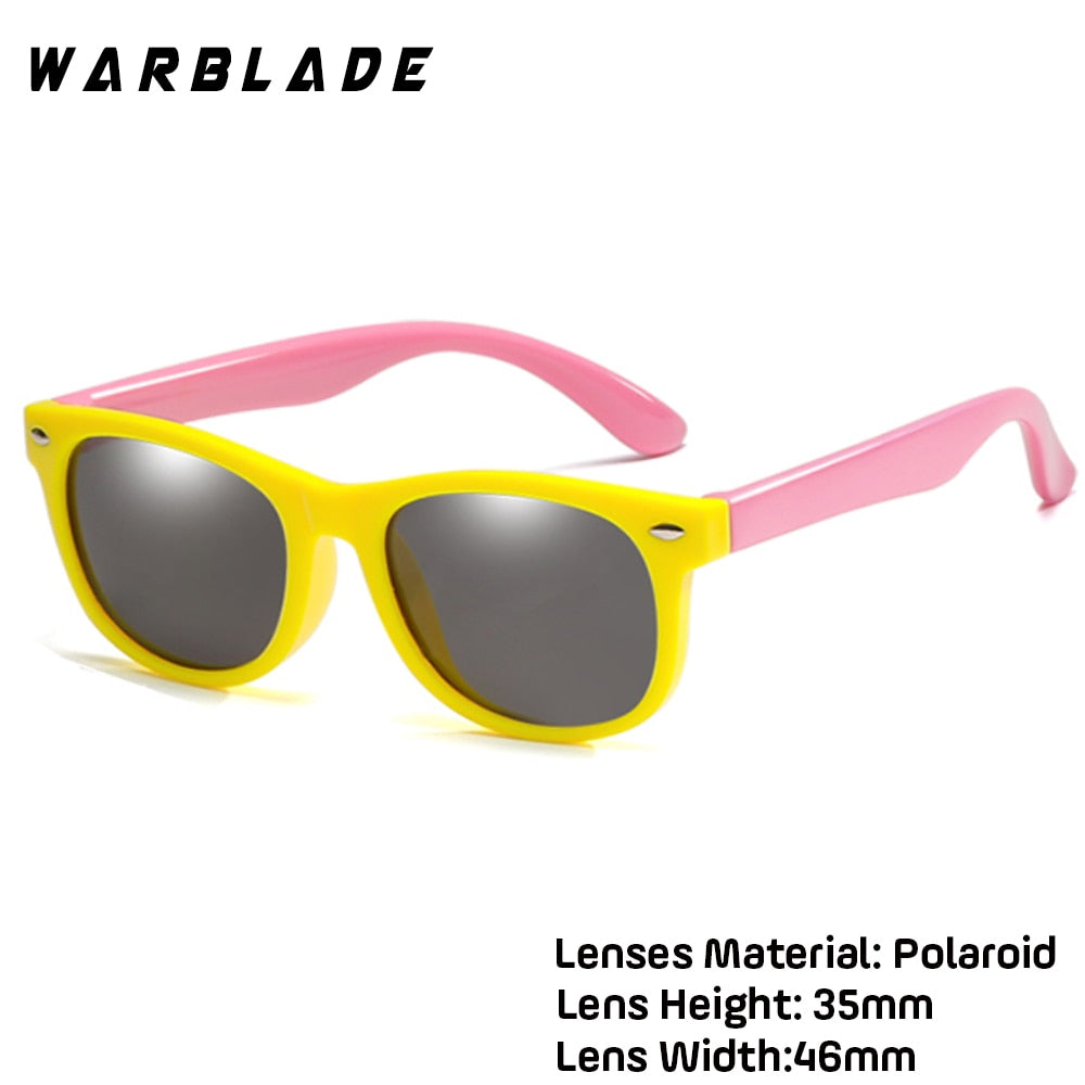 WarBlade New Kids Polarized Sunglasses TR90 Boys Girls Sun Glasses Silicone Safety Glasses Gift For Children Baby UV400 Eyewear