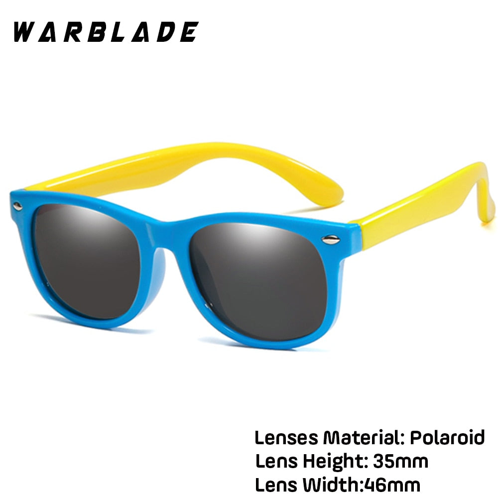 WarBlade New Kids Polarized Sunglasses TR90 Boys Girls Sun Glasses Silicone Safety Glasses Gift For Children Baby UV400 Eyewear