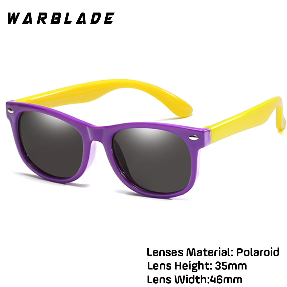 WarBlade New Kids Polarized Sunglasses TR90 Boys Girls Sun Glasses Silicone Safety Glasses Gift For Children Baby UV400 Eyewear