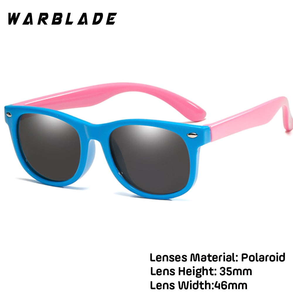 WarBlade New Kids Polarized Sunglasses TR90 Boys Girls Sun Glasses Silicone Safety Glasses Gift For Children Baby UV400 Eyewear