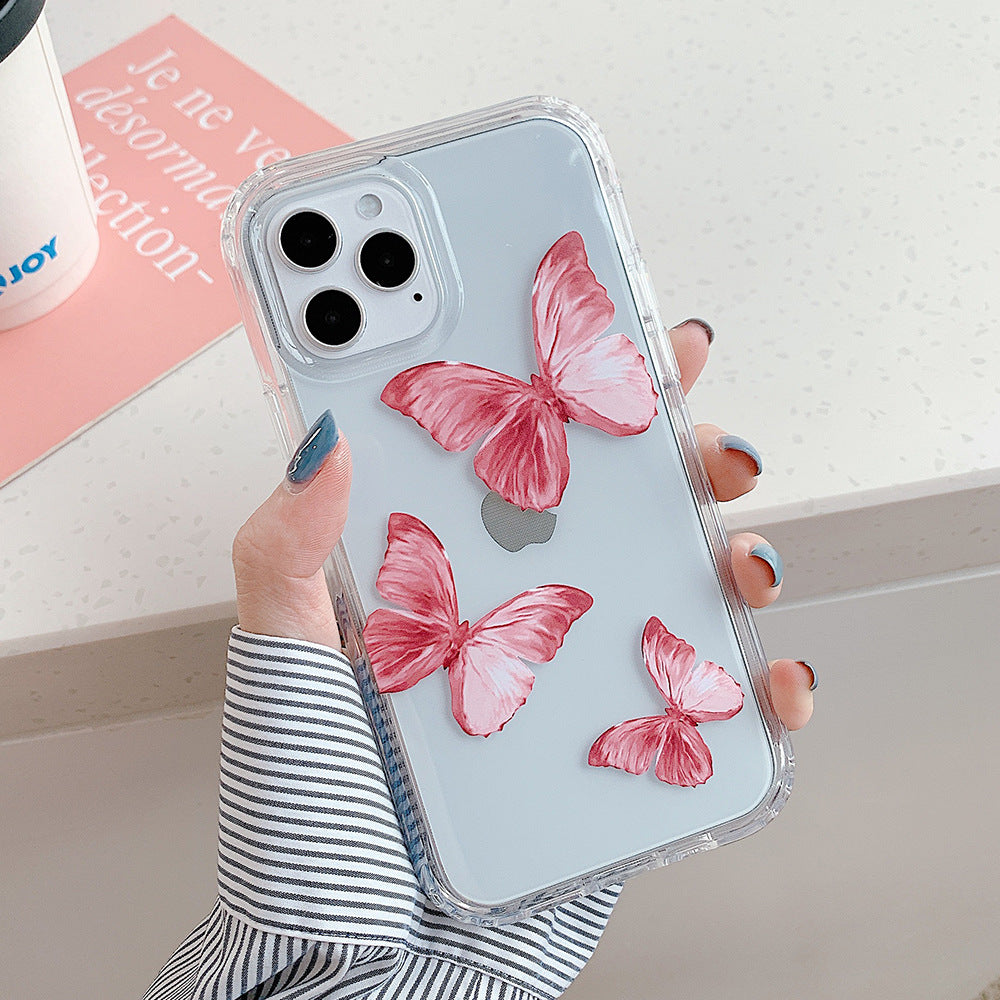 Armor 2 in 1 Colorful Butterfly is available for Apple 12 phone case iPhone11ProMax soft case