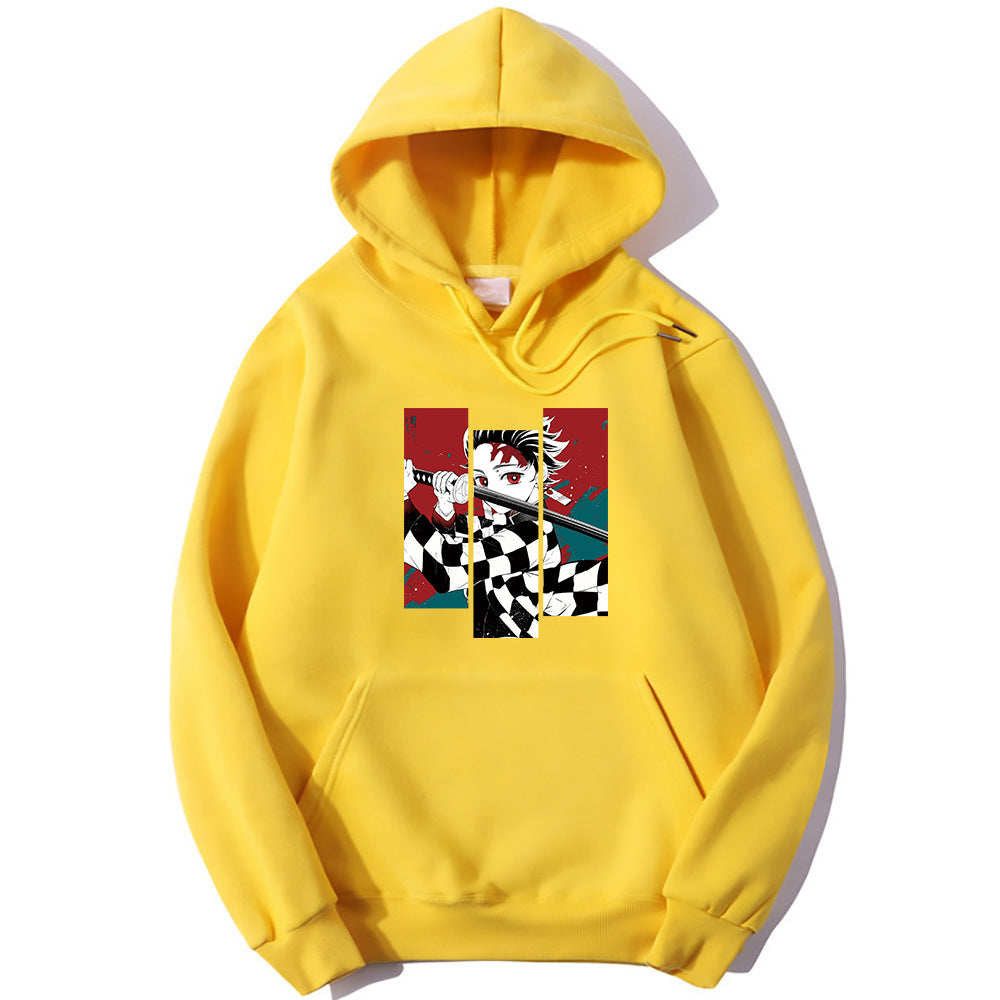 Anime Print Men's And Women's Hoodies Harajuku Street Fashion Hooded Sweatshirt