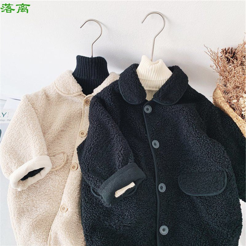 Children's wear winter wear 2022 winter new children's reflective coat baby long small and medium-sized boys with velvet and thick coat