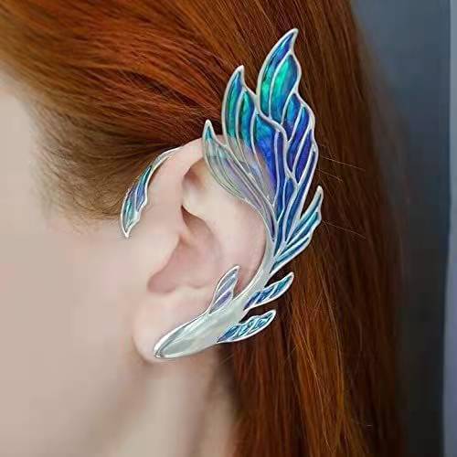 Butterfly Dragon Fish Animal Lady Ear Clip Ear Sleeve Pendant Without Perforation Fairy Cosplay Jewelry Party Gift Ear Cuffs