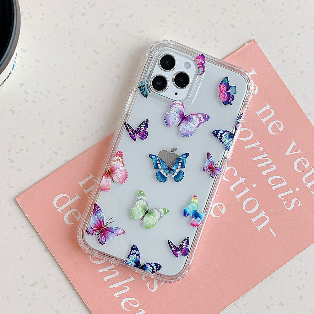 Armor 2 in 1 Colorful Butterfly is available for Apple 12 phone case iPhone11ProMax soft case