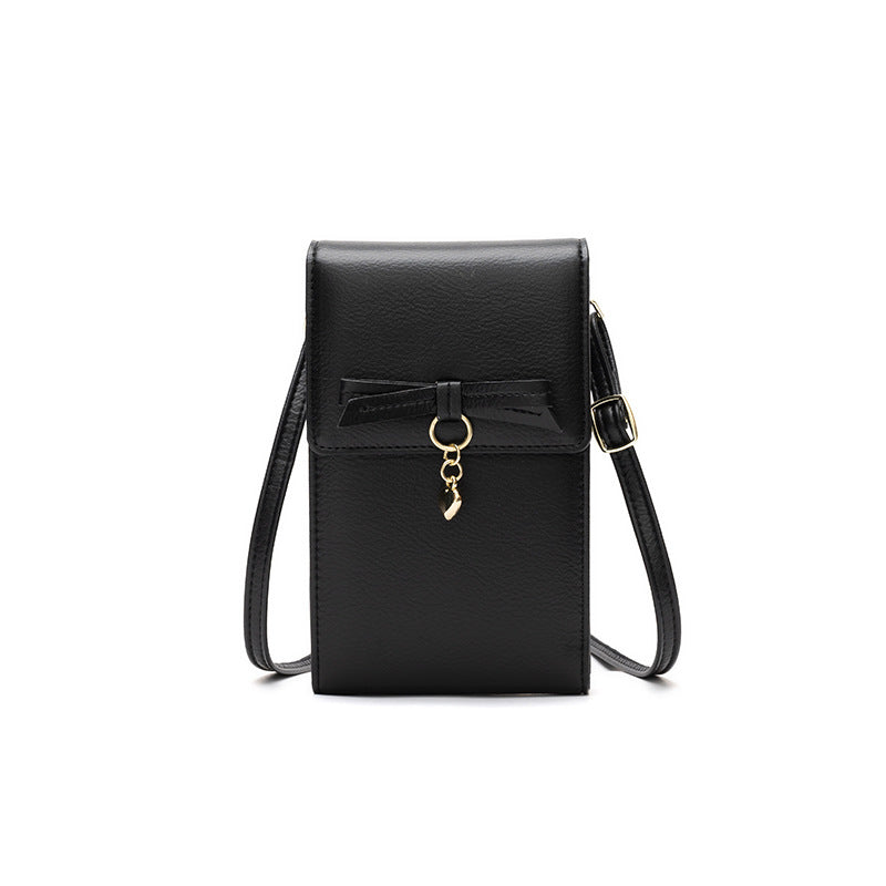 2021 new bag female multi-functional PU mobile phone bag female shoulder cross-body bag simple pure color small square bag