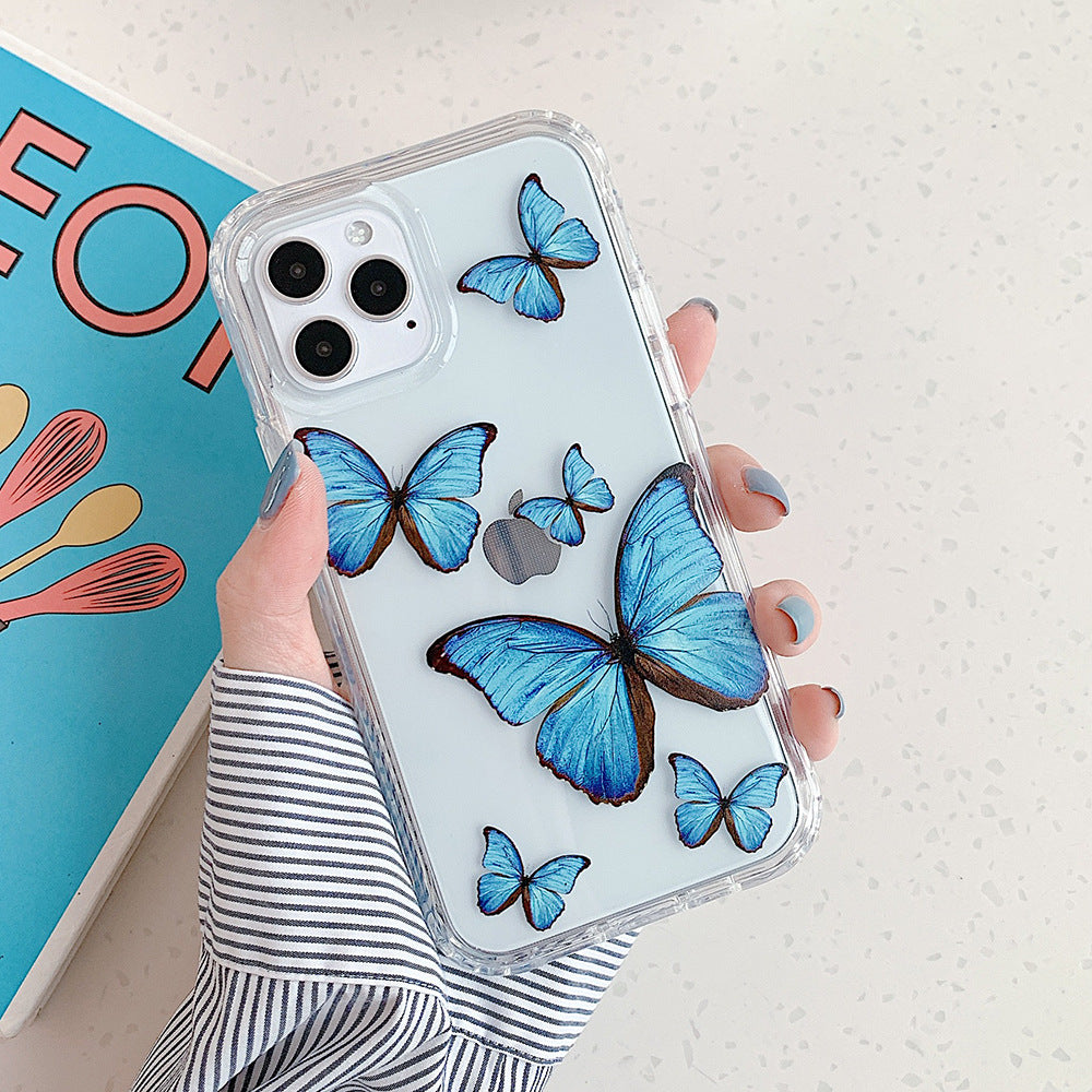 Armor 2 in 1 Colorful Butterfly is available for Apple 12 phone case iPhone11ProMax soft case