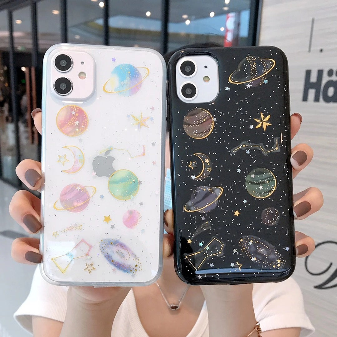 For apple 14Promax drop silicone phone case iPhoneXR 12 13 soft shell starry cover 6