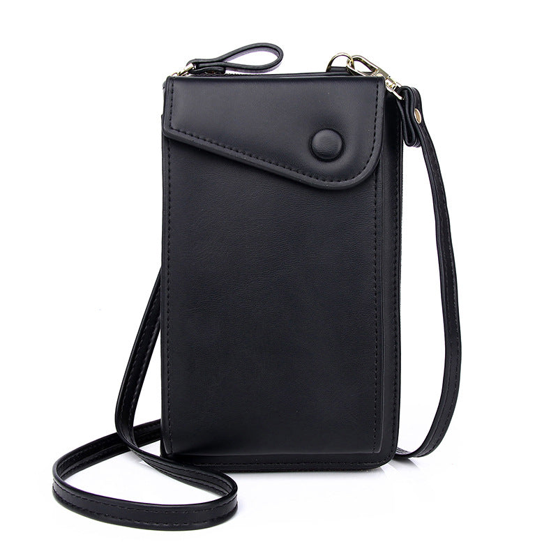 2021 new women shoulder cross bag Korean fashion trend multi-functional solid color INS mobile phone bag customization