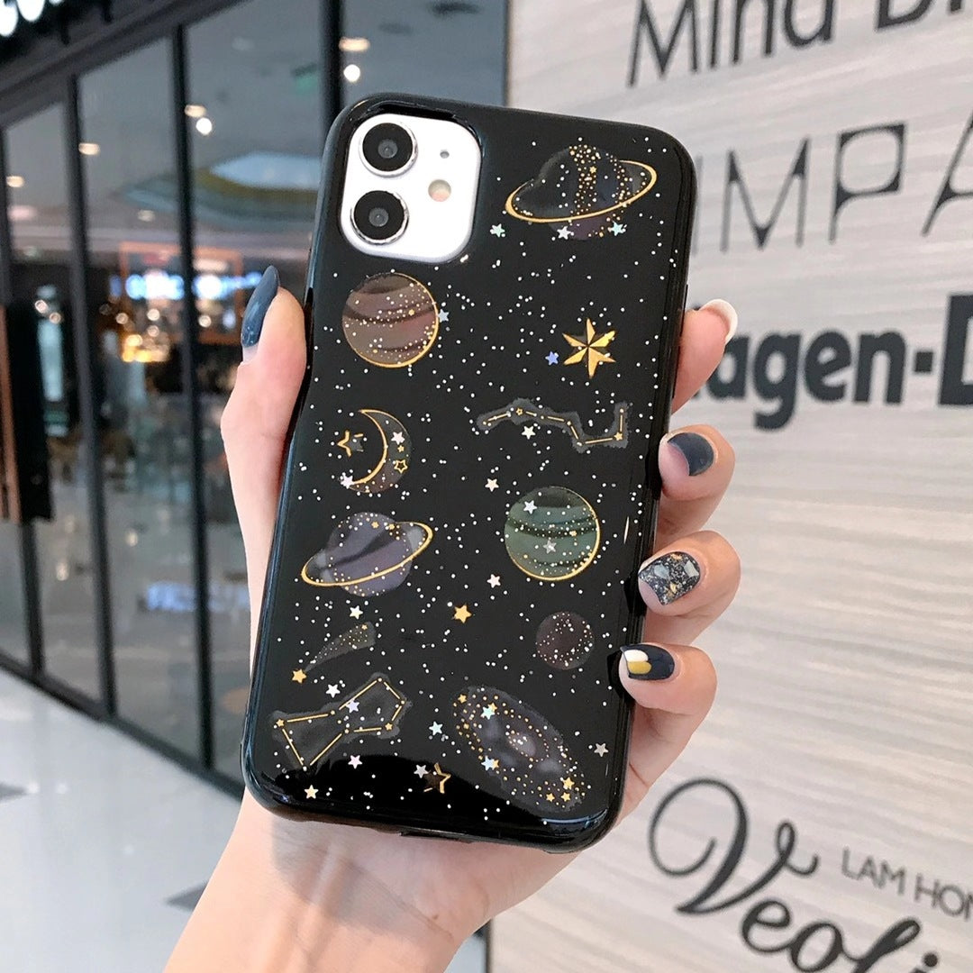 For apple 14Promax drop silicone phone case iPhoneXR 12 13 soft shell starry cover 6