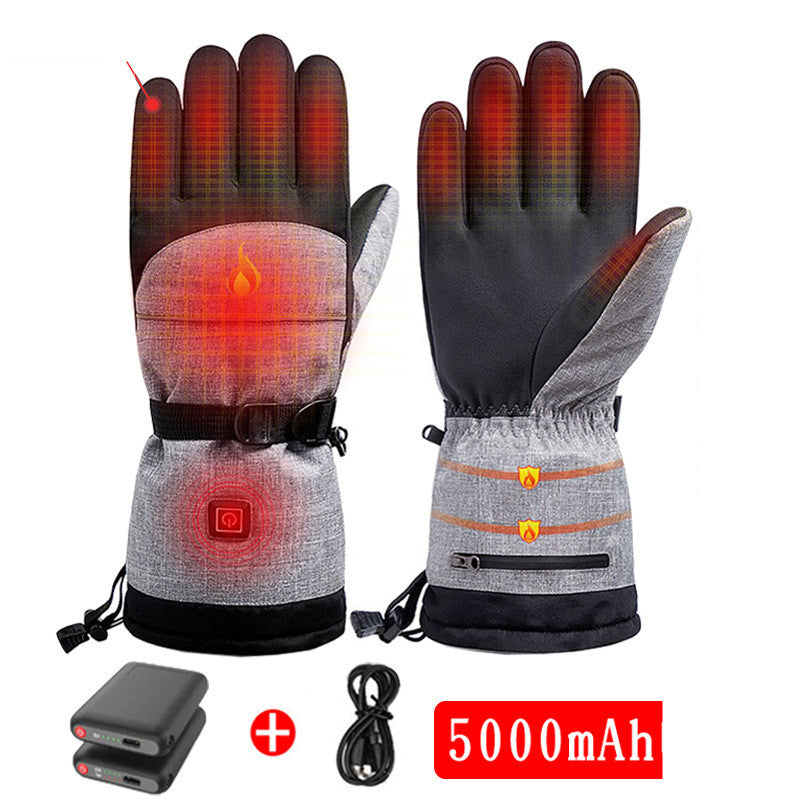 Outdoor cold and warm three-speed thermostat gloves