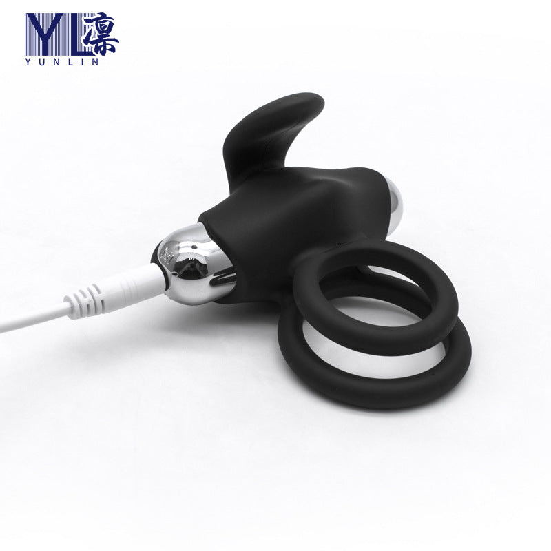 Male And Female Resonance Lock Fine Ring Vibration Ring Penis Ring Rabbit Ear Delay Ring Cunnilingus Adult Erotic Health Supplies