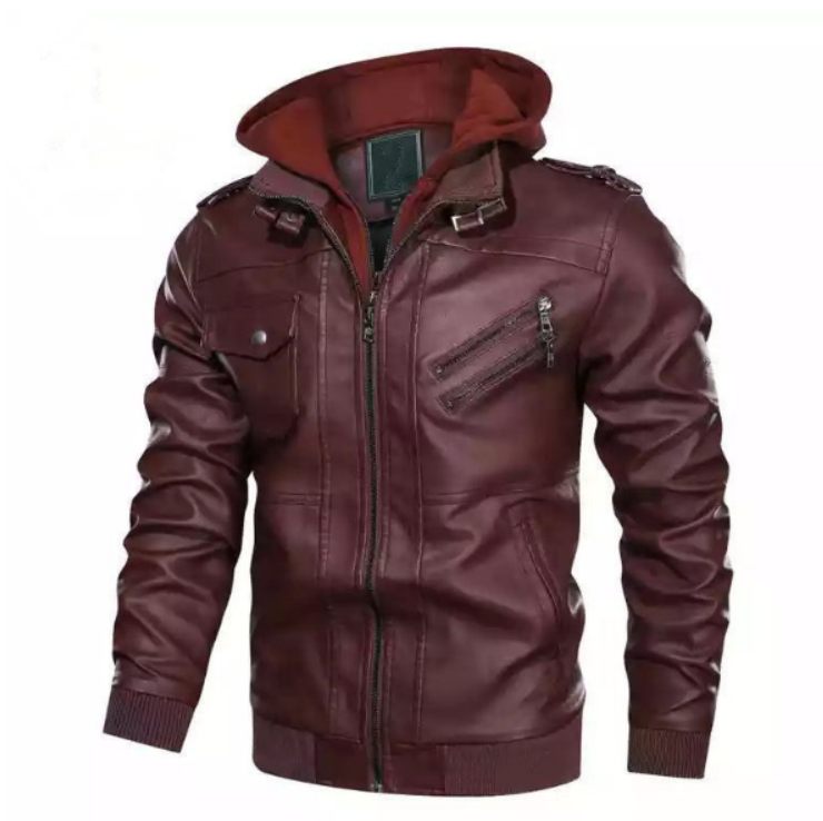 Winter Fashion Motorcycle Leather Jacket Men Slim Fit Oblique Zipper PU Jackets Autumn Mens Leather Biker Coats Warm Streetwear