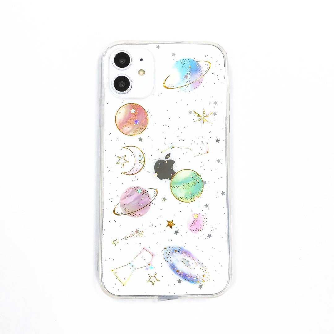 For apple 14Promax drop silicone phone case iPhoneXR 12 13 soft shell starry cover 6