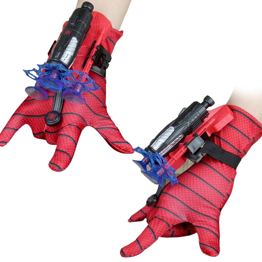 Marvel Spiderman Figure Toy Kids Plastic Cosplay Glove Launcher Set Hero Launcher Wrist Toy Set Funny Toys Boy Children's Gift