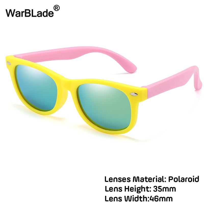 WarBlade New Kids Polarized Sunglasses TR90 Boys Girls Sun Glasses Silicone Safety  Glasses Gift For Children Baby UV400 Eyewear