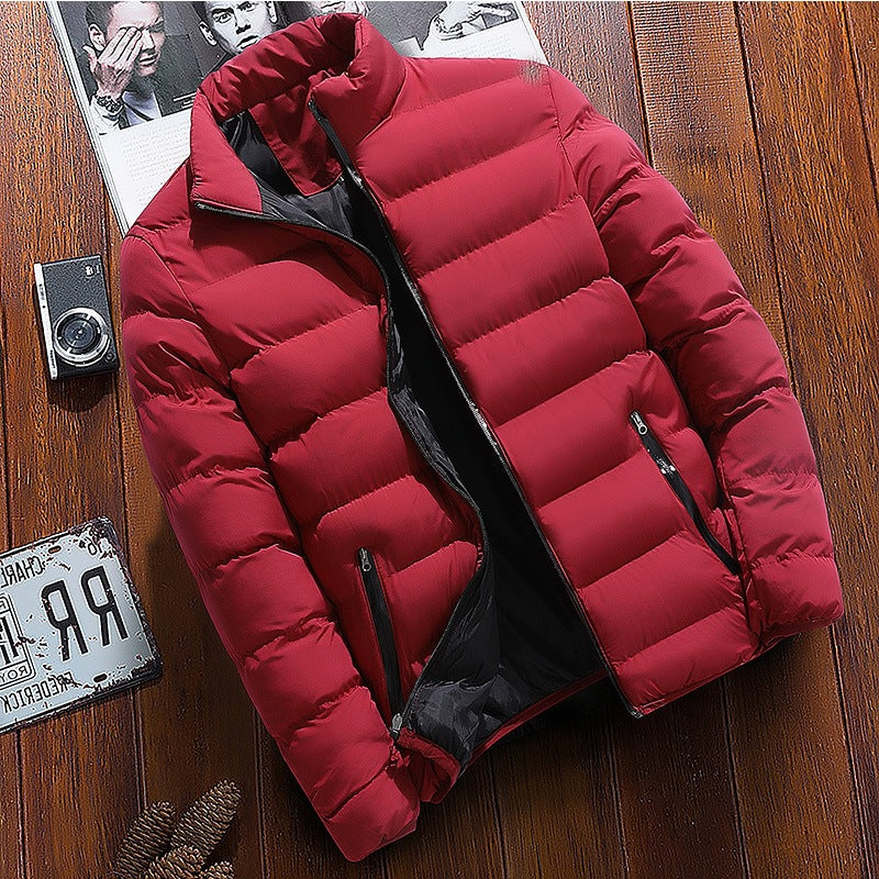 Men Winter Cotton Padded Clothes Long Jacket Warm Coat Parka