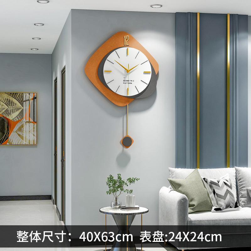 Clock Wall Clock Living Room Simple Modern Home Decoration Creative Net Red Wall Watch European Light Luxury Clock Shaking Sound Explosion