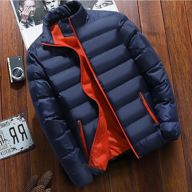 Men Winter Cotton Padded Clothes Long Jacket Warm Coat Parka