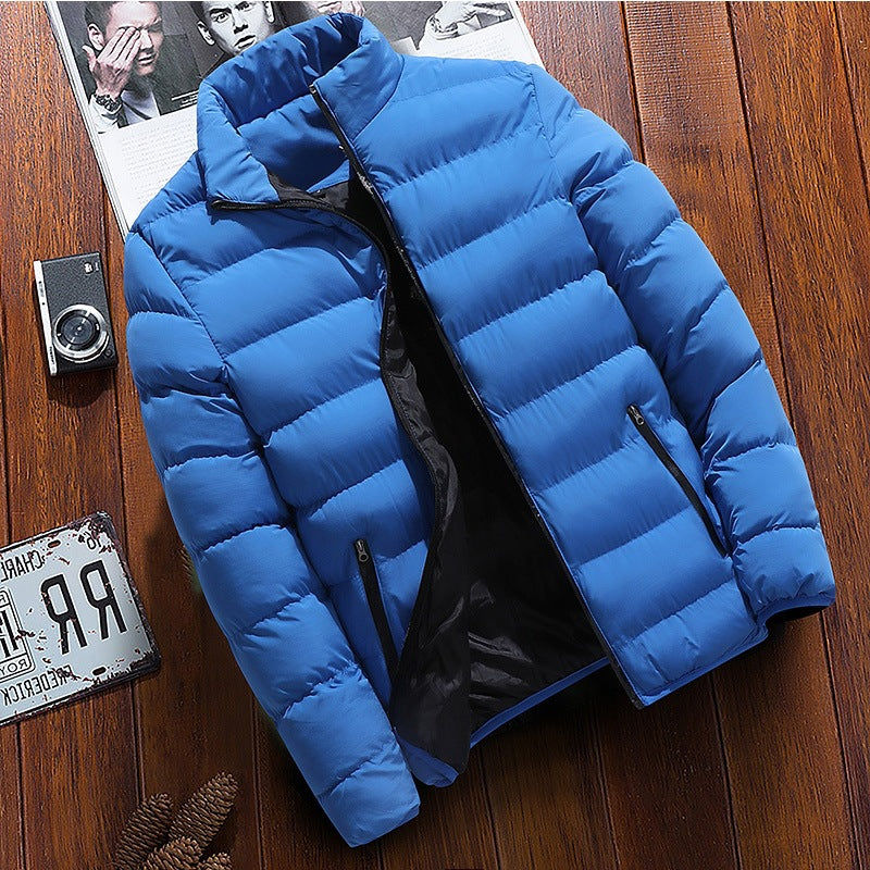 Men Winter Cotton Padded Clothes Long Jacket Warm Coat Parka