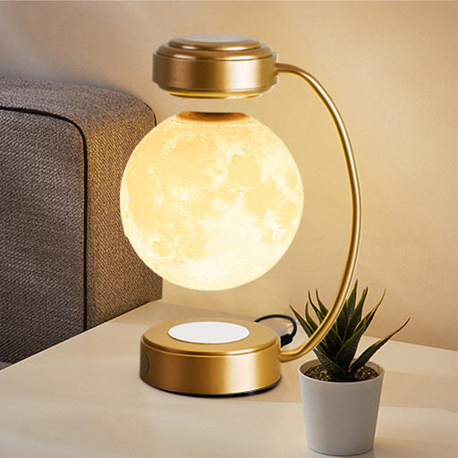 Moon Atmosphere Night Light 3D Creative Magnetic Levitation Moon Light Home Office Creative Moon Light Gift Ornament