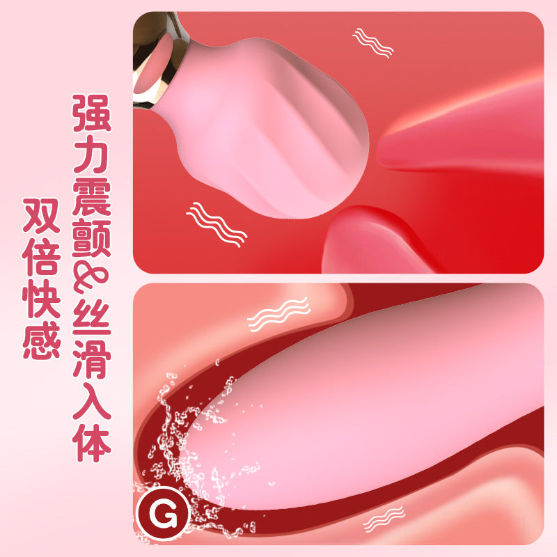 AV Stick Female Masturbation Device Female Vibrator Frequency Conversion Mute Charging Second Tide Double-headed Vibrator Sex Products