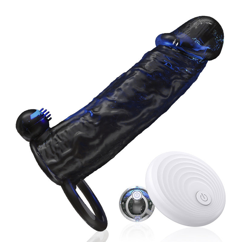 OMOBO Wireless Remote Control Charging Finger Sleeve 10 Frequency Vibrator Male Chastity Cock Ring Penis Vibrator Ring