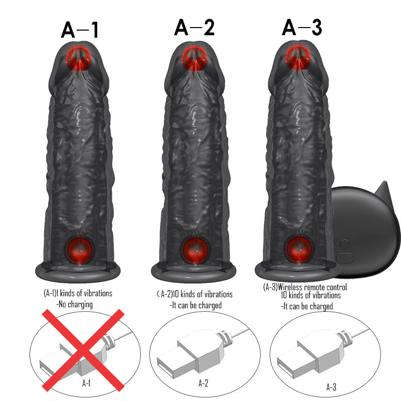 OMOBO Wireless Remote Control Charging Finger Sleeve 10 Frequency Vibrator Male Chastity Cock Ring Penis Vibrator Ring