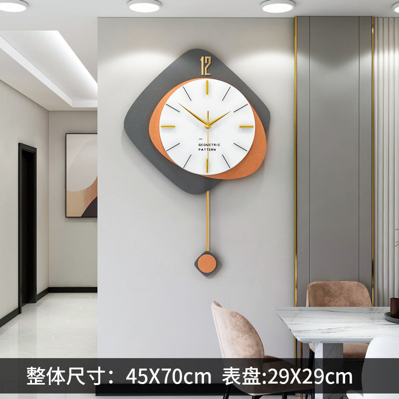 Clock Wall Clock Living Room Simple Modern Home Decoration Creative Net Red Wall Watch European Light Luxury Clock Shaking Sound Explosion