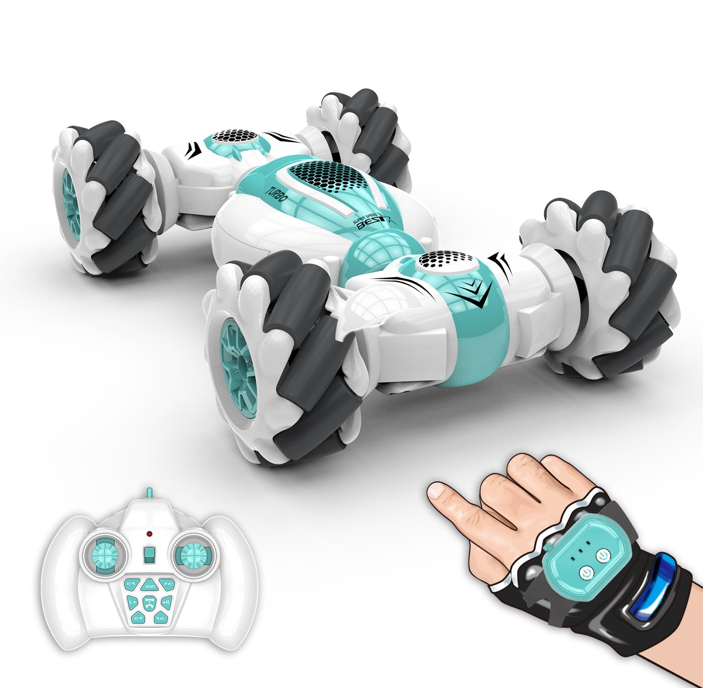 Cross-border Amazon 2.4G Gesture Sensing Deformation Remote Control Car Drifting Rampant Mini Twisting Stunt Car Toy