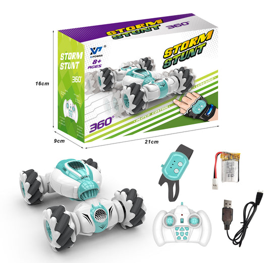 Cross-border Amazon 2.4G Gesture Sensing Deformation Remote Control Car Drifting Rampant Mini Twisting Stunt Car Toy