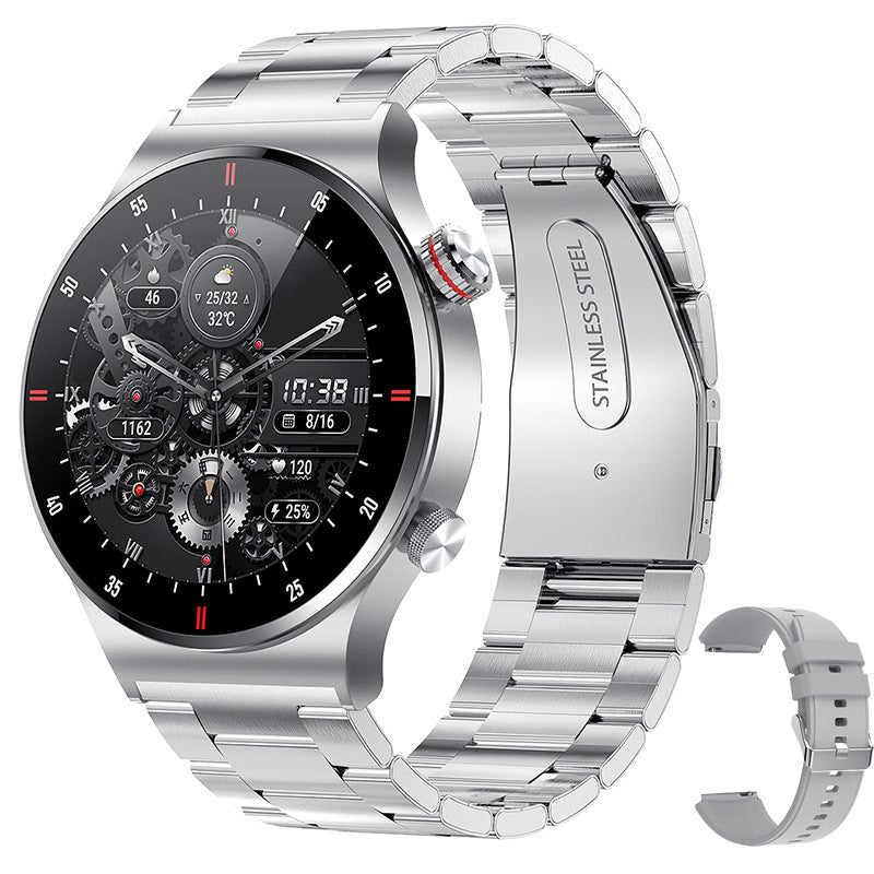 New Bluetooth Call QW33 Smart Watch ECG+PPG Business Stainless Steel Strap Waterproof Men's Watch