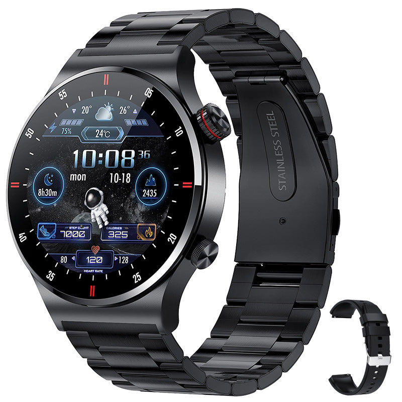 New Bluetooth Call QW33 Smart Watch ECG+PPG Business Stainless Steel Strap Waterproof Men's Watch