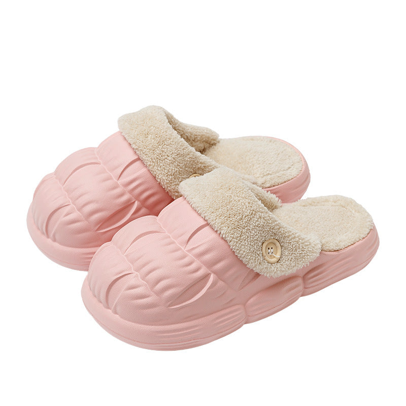 Waterproof Detachable Cotton Slippers Winter Feces Thick Bottom Confinement Home Couple Warm Cotton Shoes