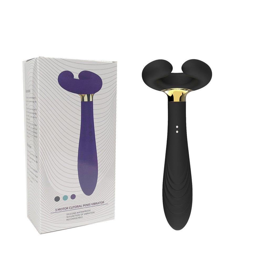 Orissi Magnetic Rechargeable C-Shaped Three-Headed Vibrator