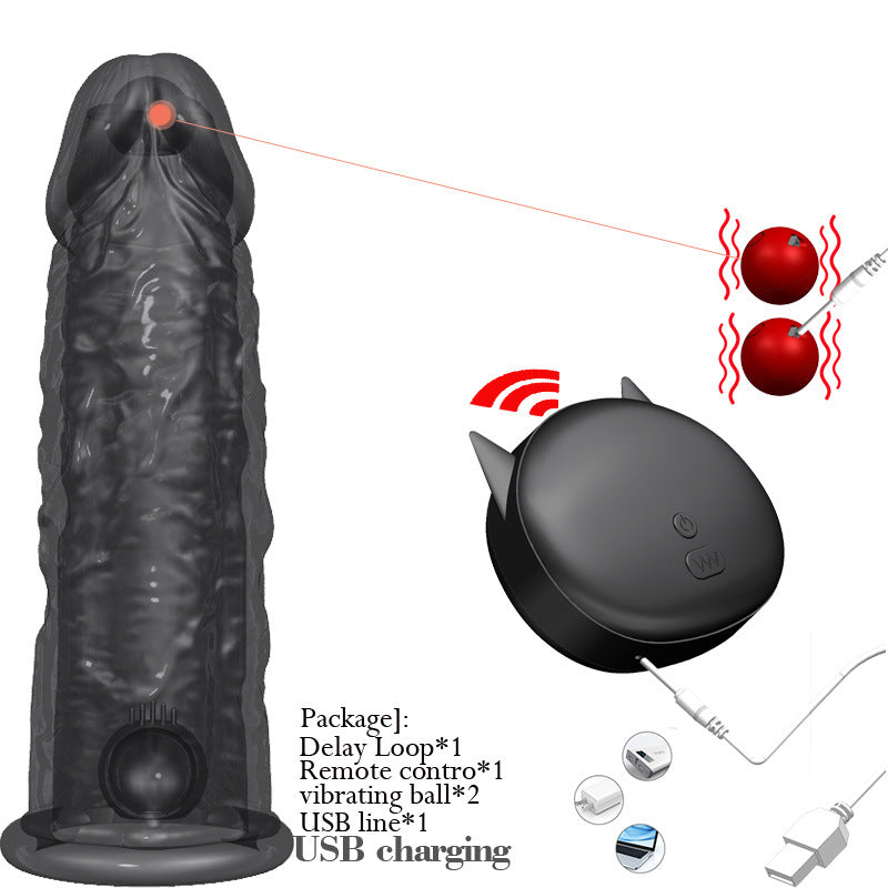 OMOBO Wireless Remote Control Charging Finger Sleeve 10 Frequency Vibrator Male Chastity Cock Ring Penis Vibrator Ring