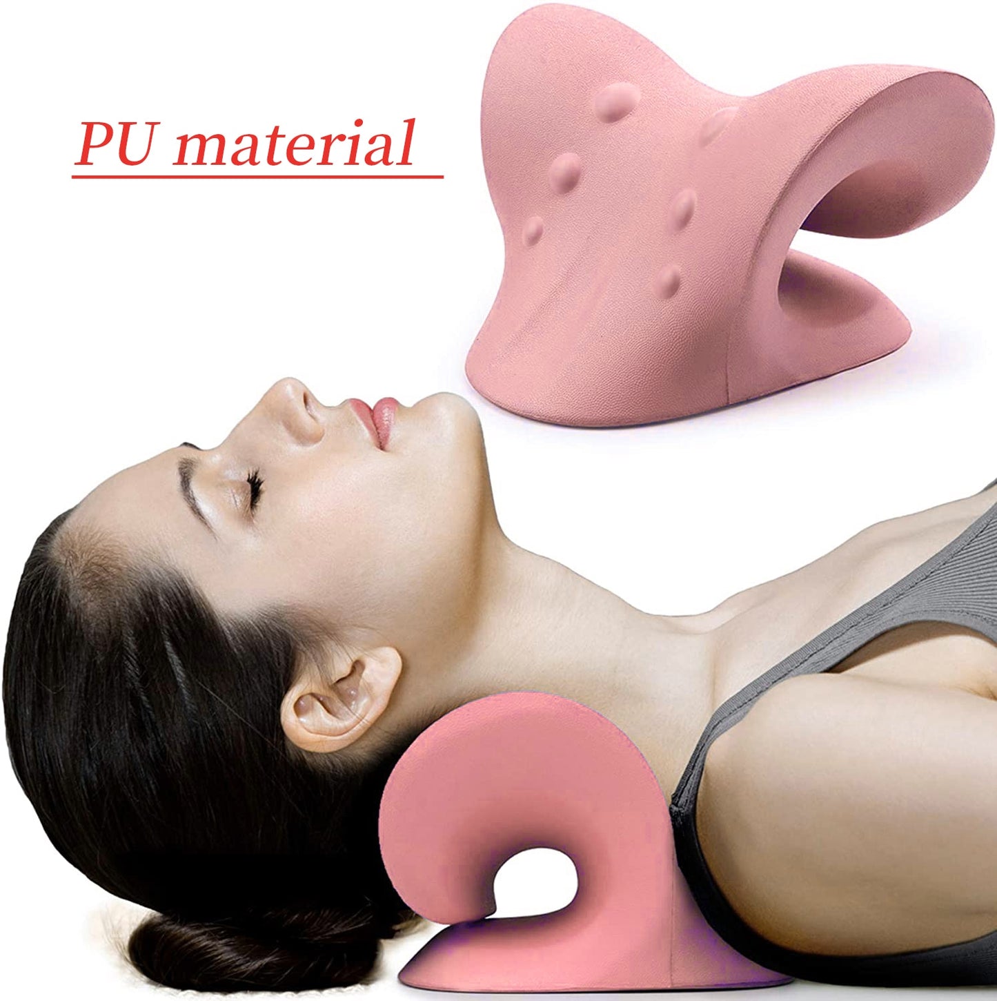 Neck Shoulder Stretcher Relaxer Cervical Chiropractic Traction Device Pillow for Pain Relief Cervical Spine Alignment Gift