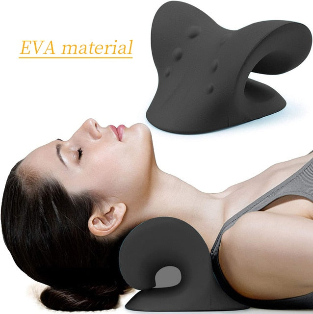 Neck Shoulder Stretcher Relaxer Cervical Chiropractic Traction Device Pillow for Pain Relief Cervical Spine Alignment Gift