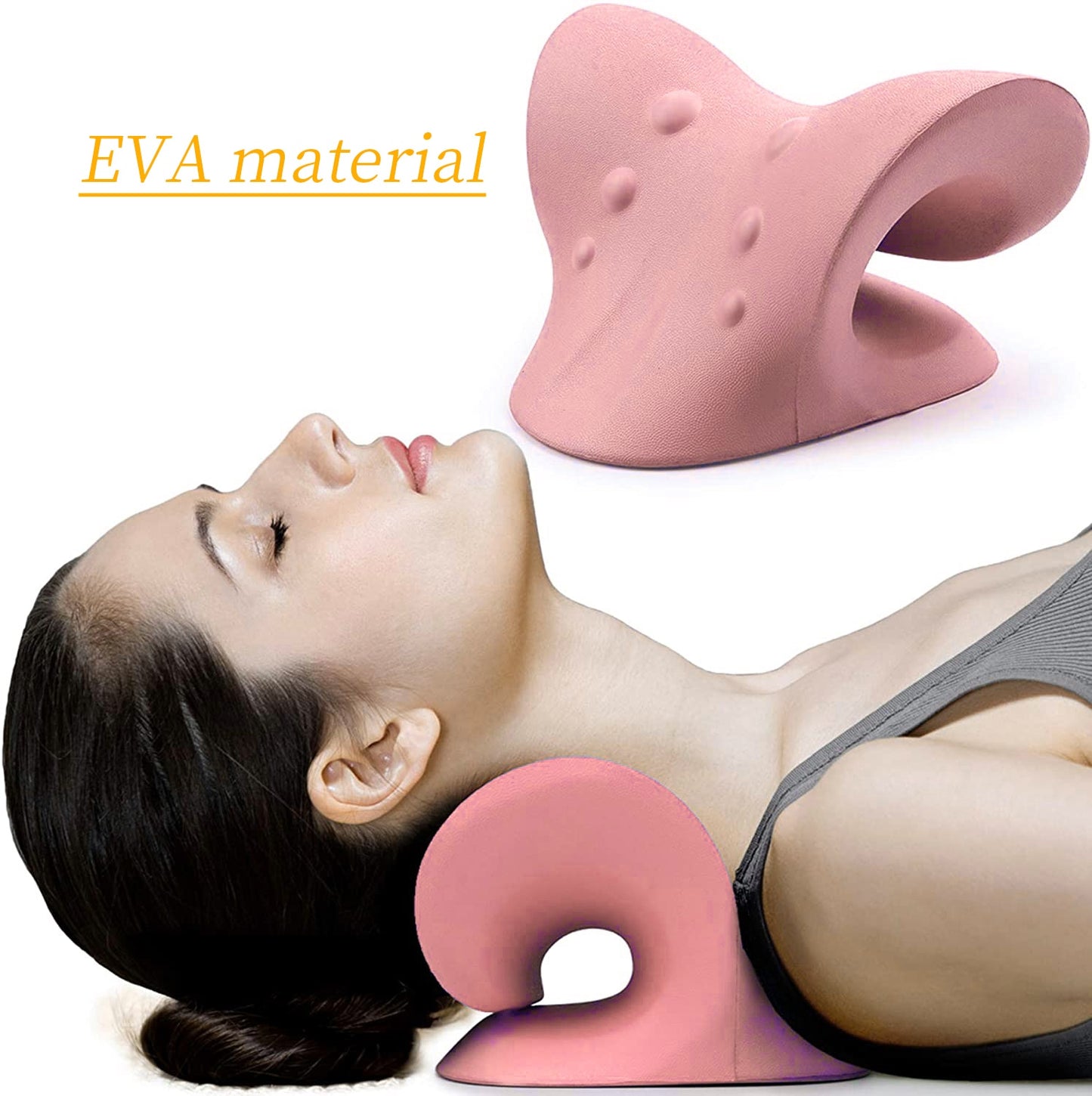 Neck Shoulder Stretcher Relaxer Cervical Chiropractic Traction Device Pillow for Pain Relief Cervical Spine Alignment Gift