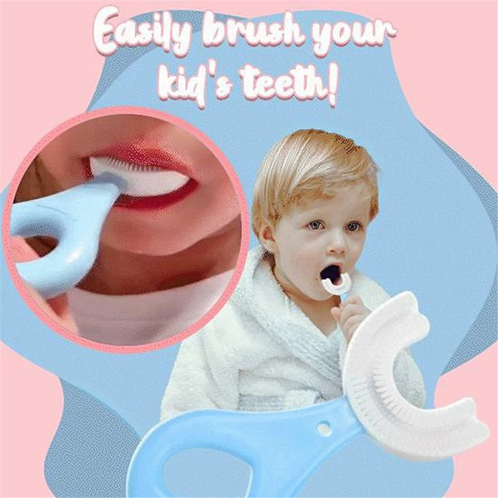 Toothbrush Children 360 Degree U-shaped Child Toothbrush Teethers Brush Silicone Kids Teeth Oral Care Cleaning