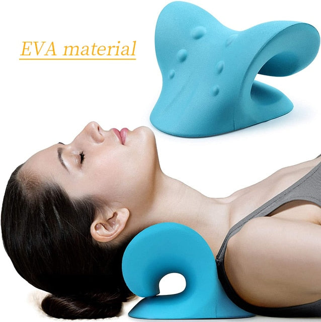 Neck Shoulder Stretcher Relaxer Cervical Chiropractic Traction Device Pillow for Pain Relief Cervical Spine Alignment Gift