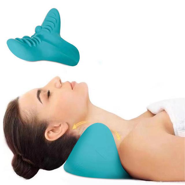 Neck Shoulder Stretcher Relaxer Cervical Chiropractic Traction Device Pillow for Pain Relief Cervical Spine Alignment Gift