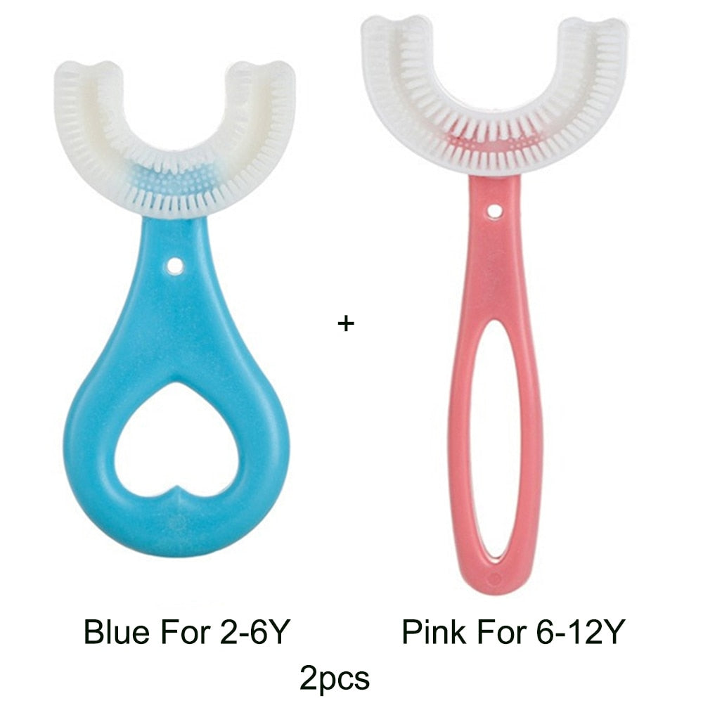 Toothbrush Children 360 Degree U-shaped Child Toothbrush Teethers Brush Silicone Kids Teeth Oral Care Cleaning