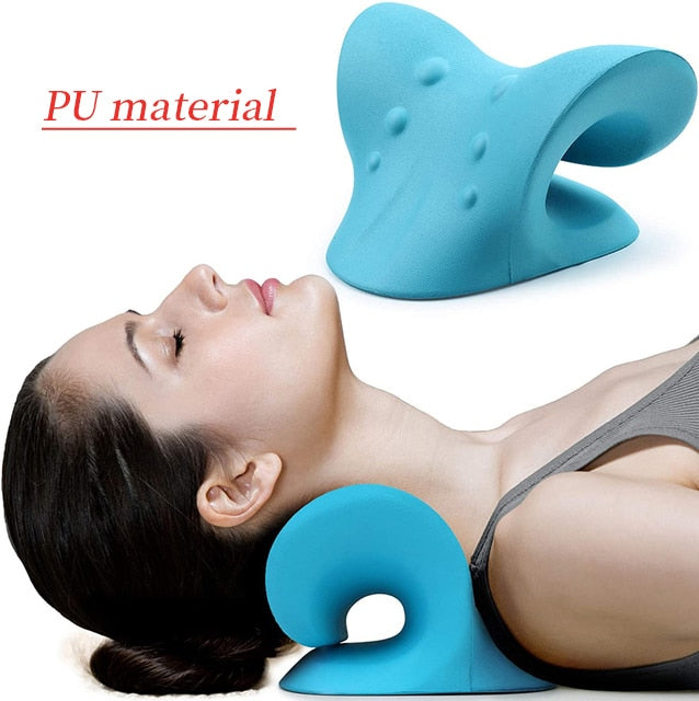 Neck Shoulder Stretcher Relaxer Cervical Chiropractic Traction Device Pillow for Pain Relief Cervical Spine Alignment Gift