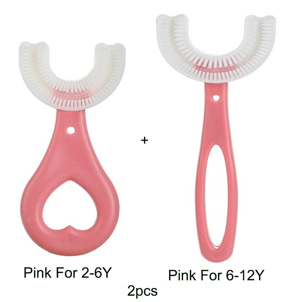 Toothbrush Children 360 Degree U-shaped Child Toothbrush Teethers Brush Silicone Kids Teeth Oral Care Cleaning